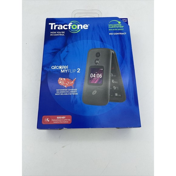 Tracfone Alcatel MY FLIP 2 (A406DL) Prepaid Flip Phone T9 - - Picture 1 of 8